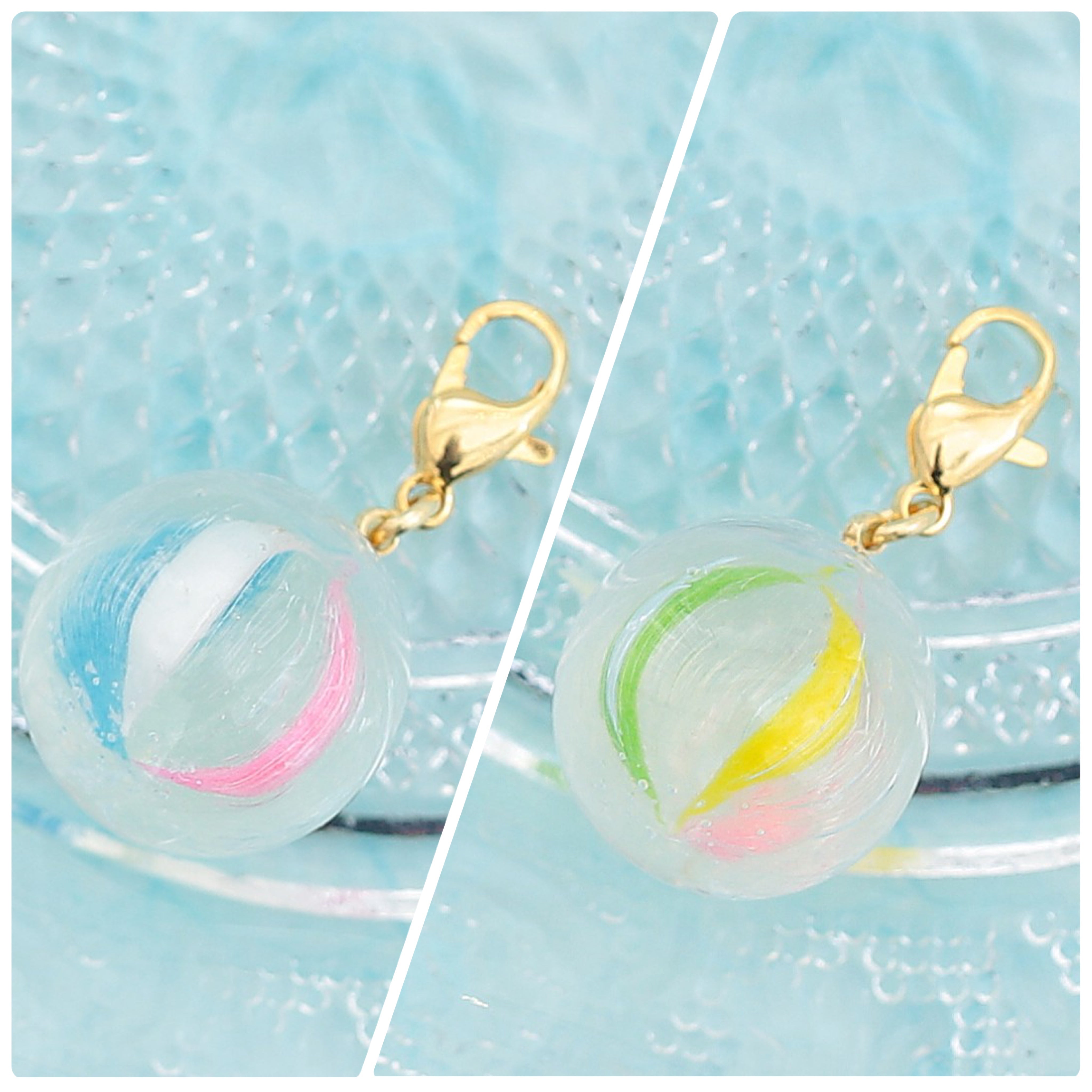 【新商品】4月25日(金)発売‼︎ 飴のチャーム ビー玉 ピンク イエロー