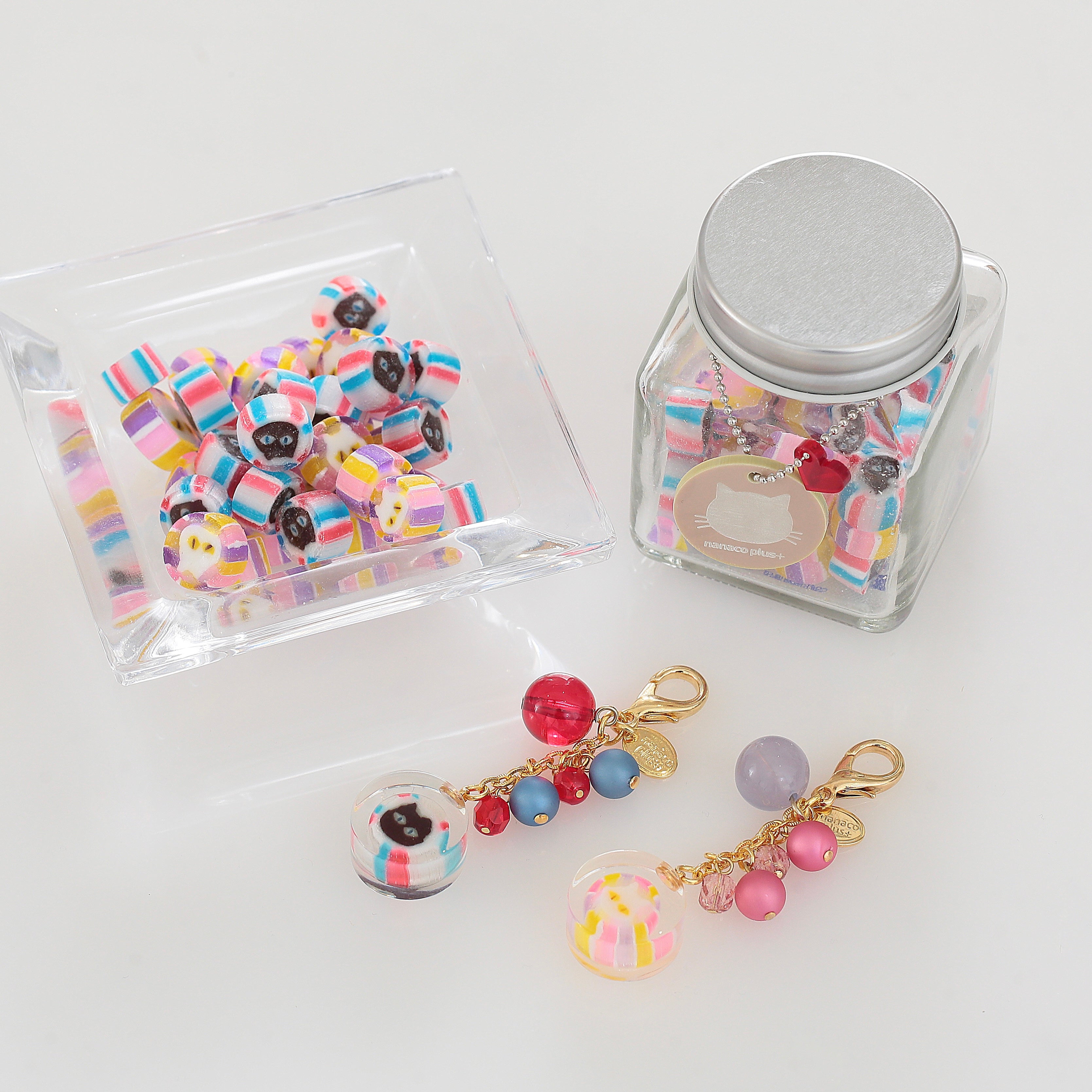 【新商品】2月16日発売!! 飴のロングチャーム しろねこ くろねこ 【リニューアル】ねこ飴 チャーム付