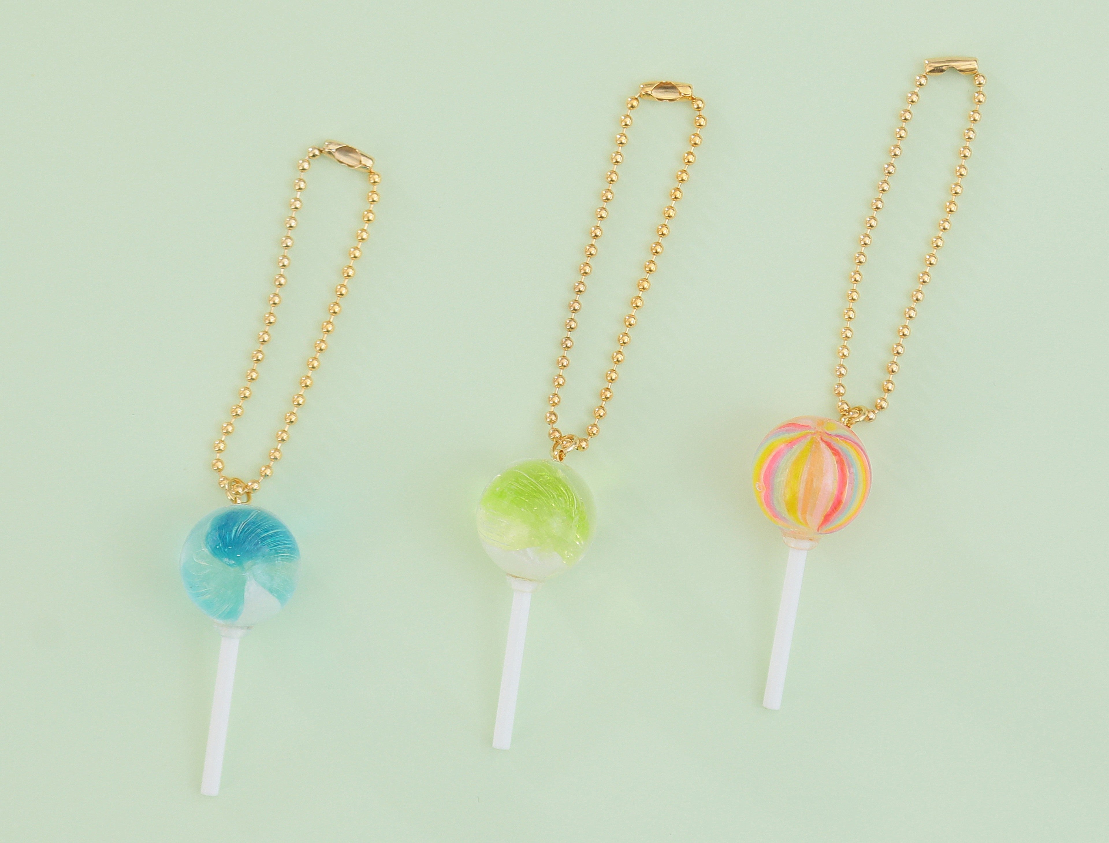 【新商品】7月25日(金)発売!! ロリポップキャンディチャーム　レインボー　クリームソーダ　メロンソーダ