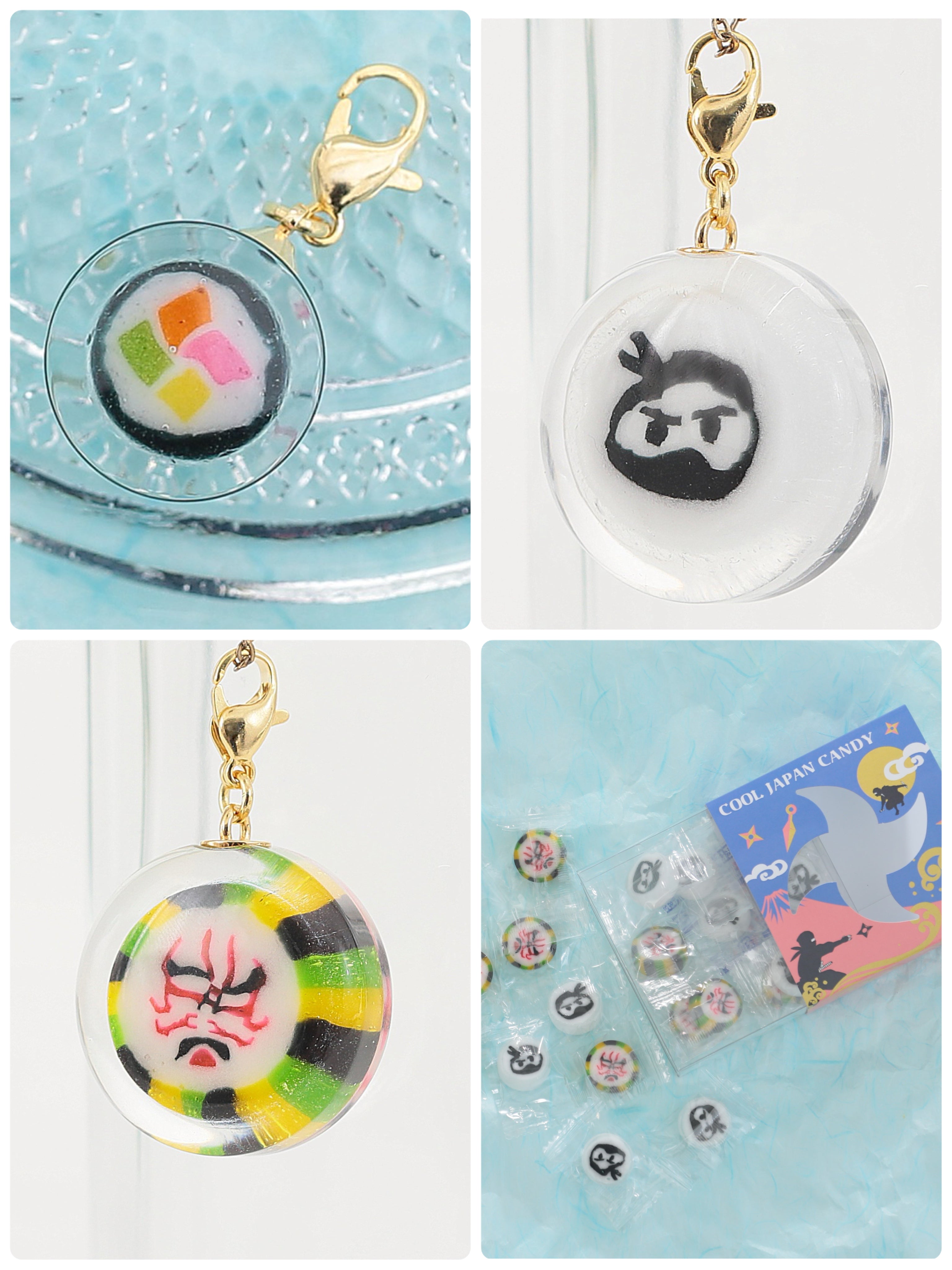 【新商品】7月18日(金)発売!! 飴のチャーム　のりまき　忍者　歌舞伎　　🍬COOL JAPAN CANDY 忍者＆歌舞伎