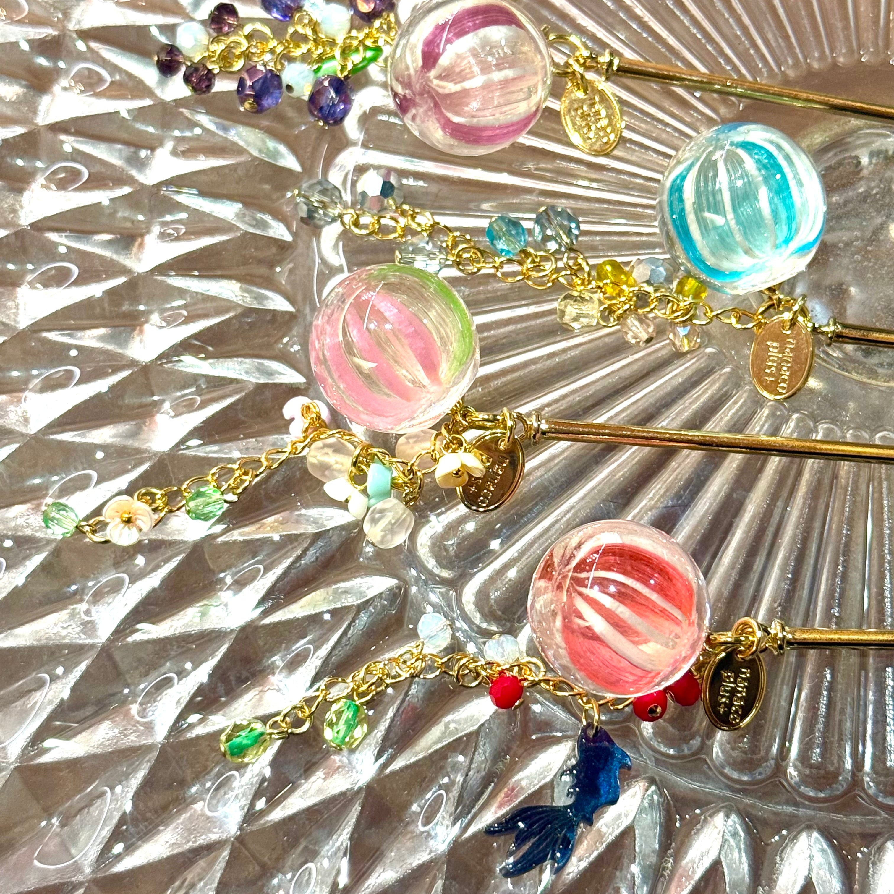 【新商品】店舗限定　飴のかんざし　金魚　星　藤　桜