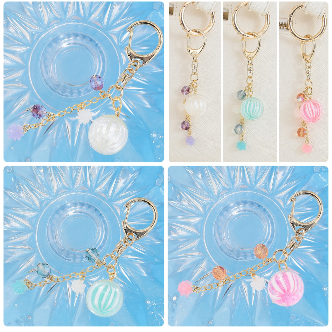 【新商品】1月２３日（金）飴とこんぺい糖キーホルダー　桃玉　青のしずく　白玉発売‼︎