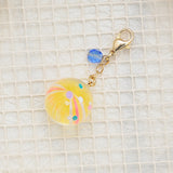Candy long charm: White teardrop