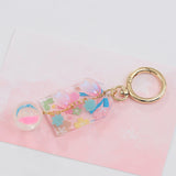 お守りバッグチャーム　桜ブルー