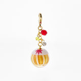 Candy long charm: White teardrop