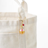 Candy long charm: White teardrop