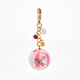 Candy long charm: White teardrop