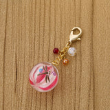 Candy long charm: White teardrop