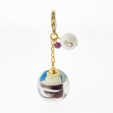 Candy long charm: White teardrop
