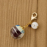 Candy long charm: White teardrop
